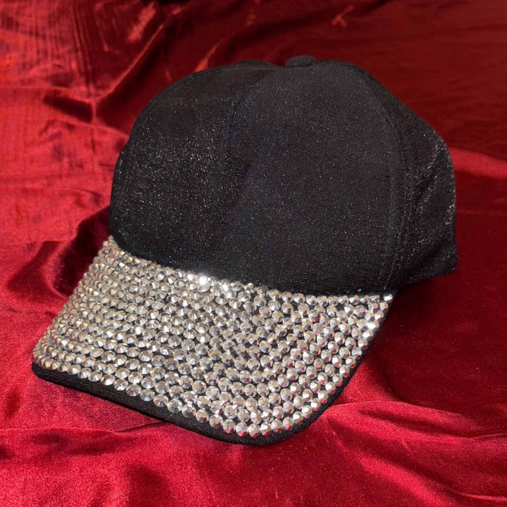 Rhinestone Strapback Hat